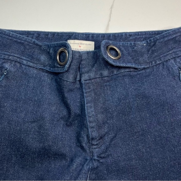Anthropologie The Essential Crop Flare Size 4 No Scarf Zip Pockets - Picture 2 of 5